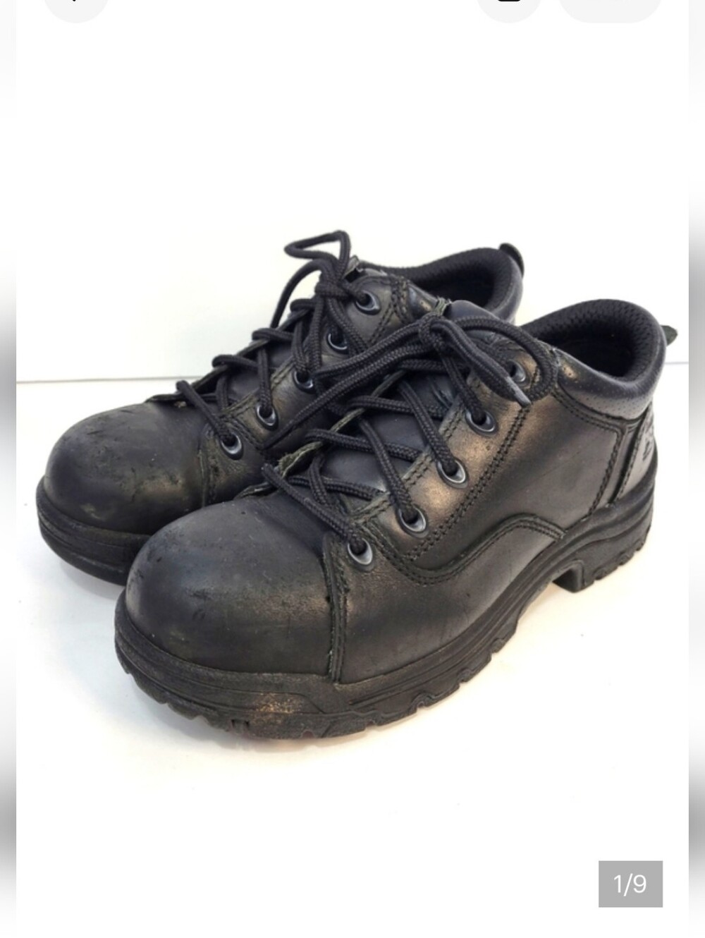 Timberland Pro Titan Black Alloy Toe Industrial Work Shoe Grunge Goth A2316